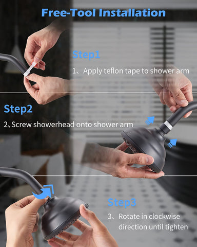 VMASSTONE FM-001 easy installation with G1/2 threads for standard arms