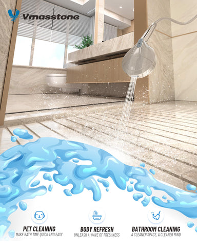 VMASSTONE HM-003 detachable-hose allows flexible rinsing around corners