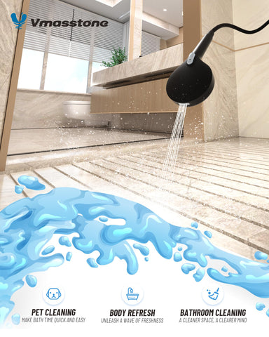 VMASSTONE HM-003 pause function saves water while maintaining temperature.