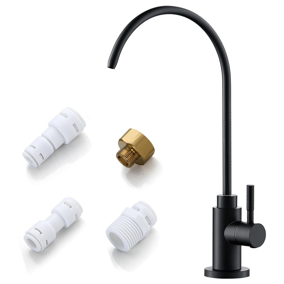 VMASSTONE water filter faucet with 360-degree spout for flexible kitchen access