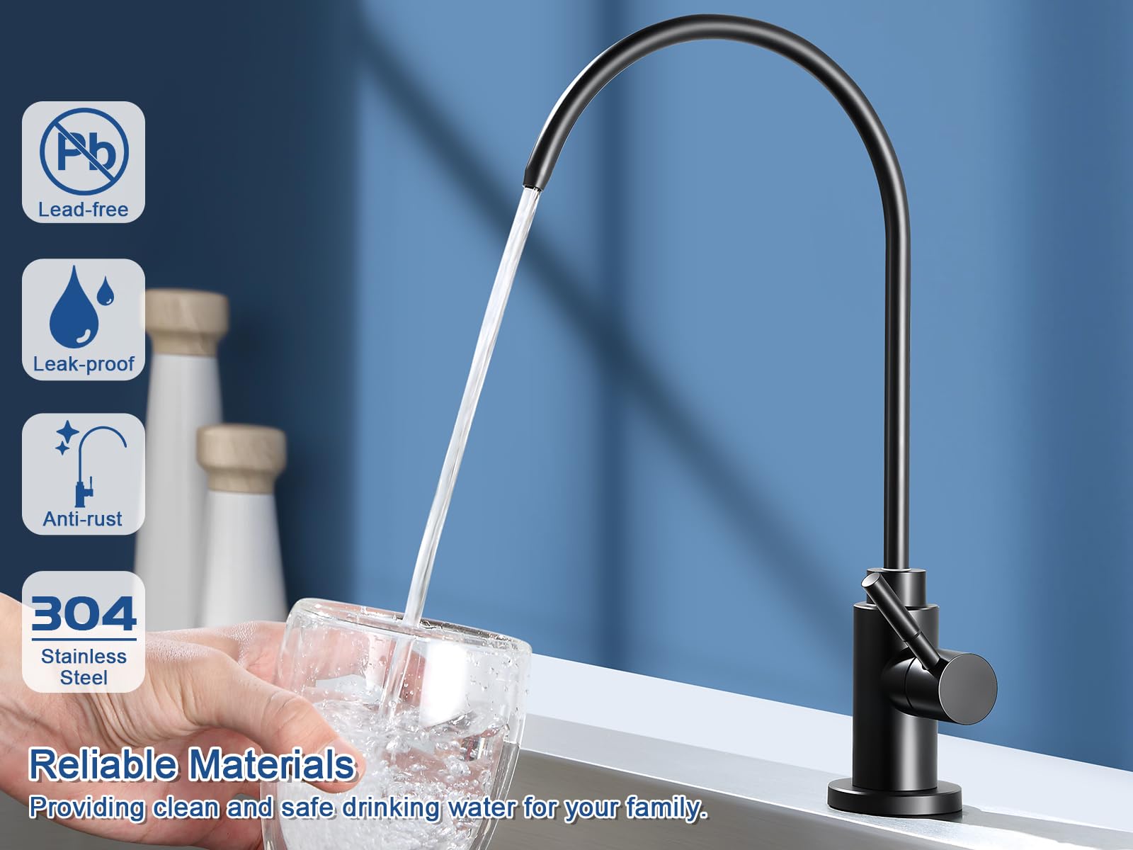 VMASSTONE faucet non-air-gap design suitable for RO systems