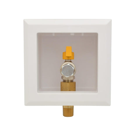 VN Infinite quality gas outlet box front view highlights durable ABS housing for secure residential installs.