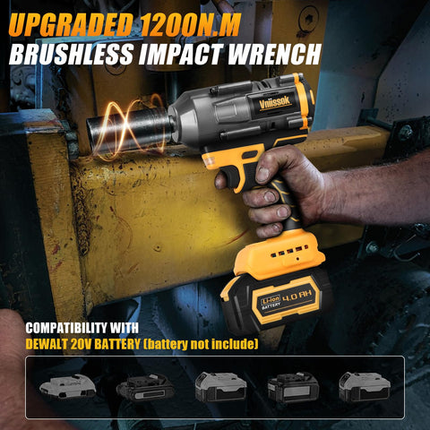 Vniissok wrench with built-in LED light for better visibility.