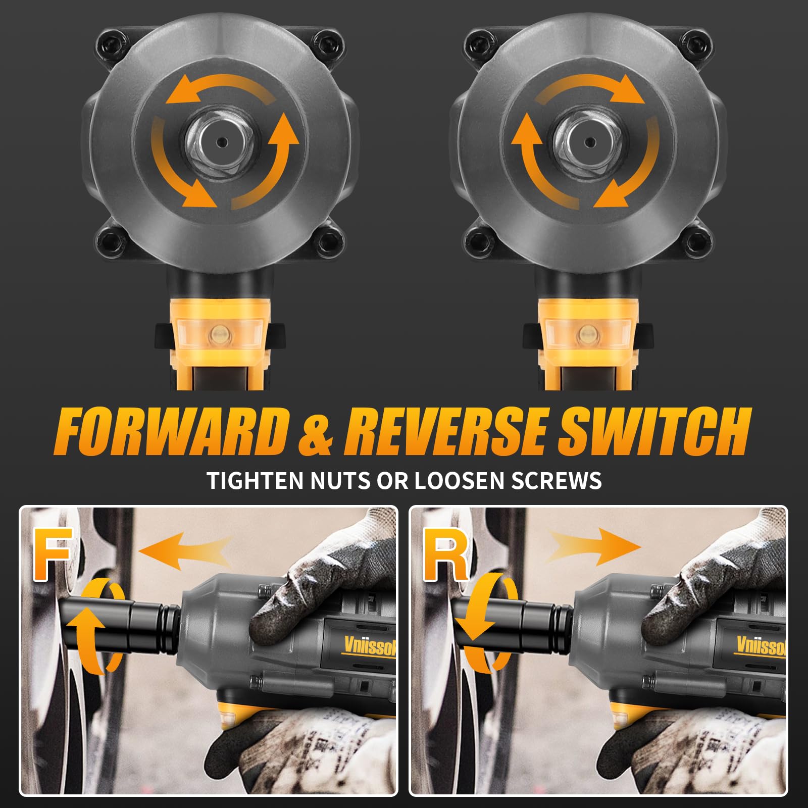 Vniissok variable speed trigger for precise torque control.
