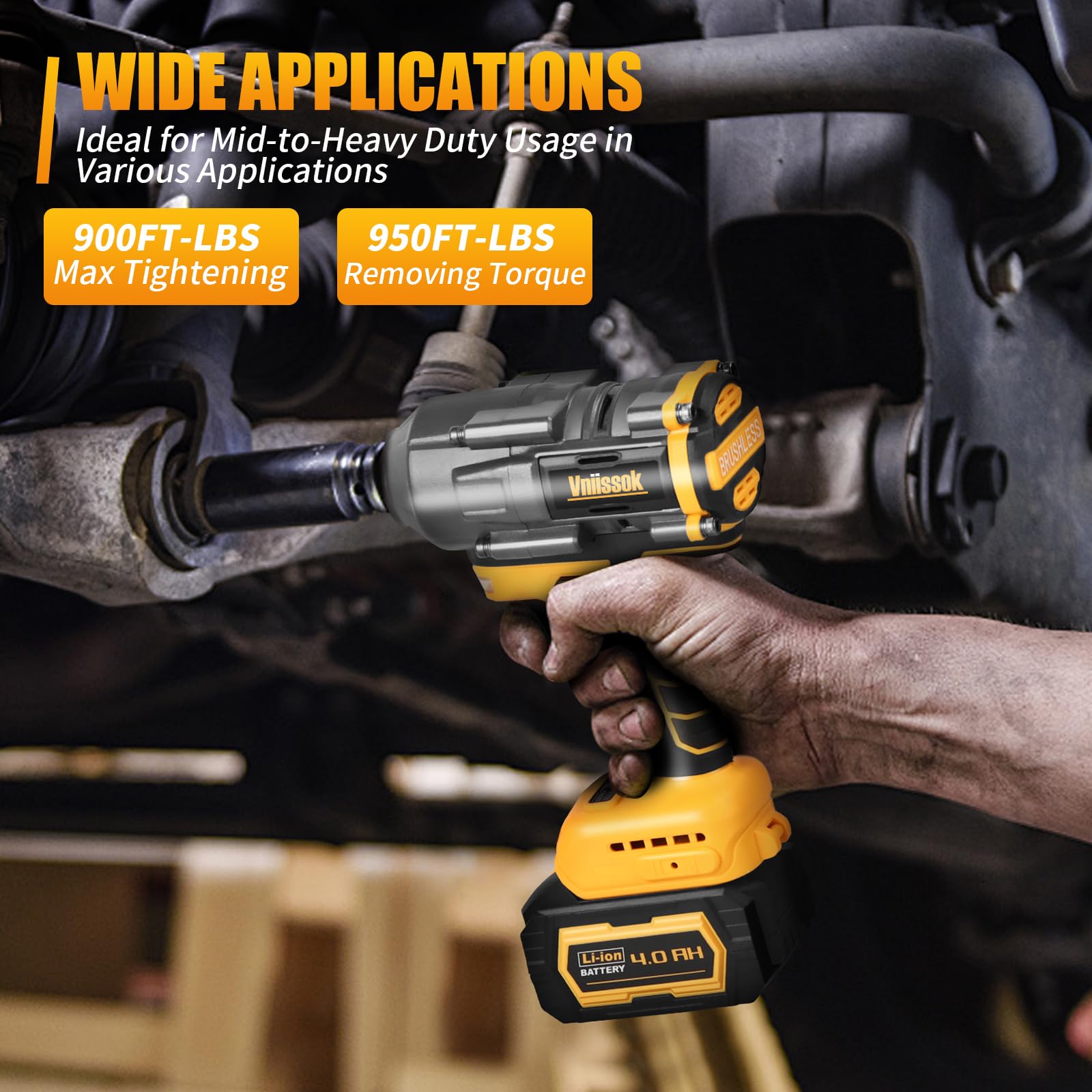 Vniissok wrench fits automotive, furniture, and DIY tasks.