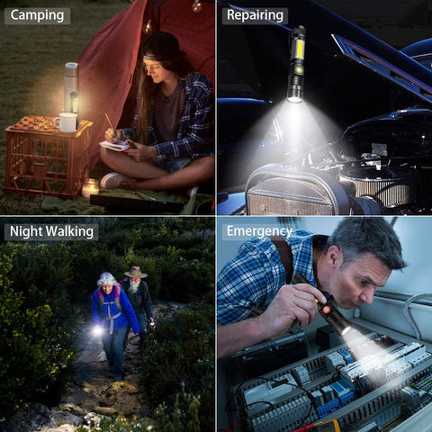 Vnina compact flashlight with pocket clip for travel convenience.