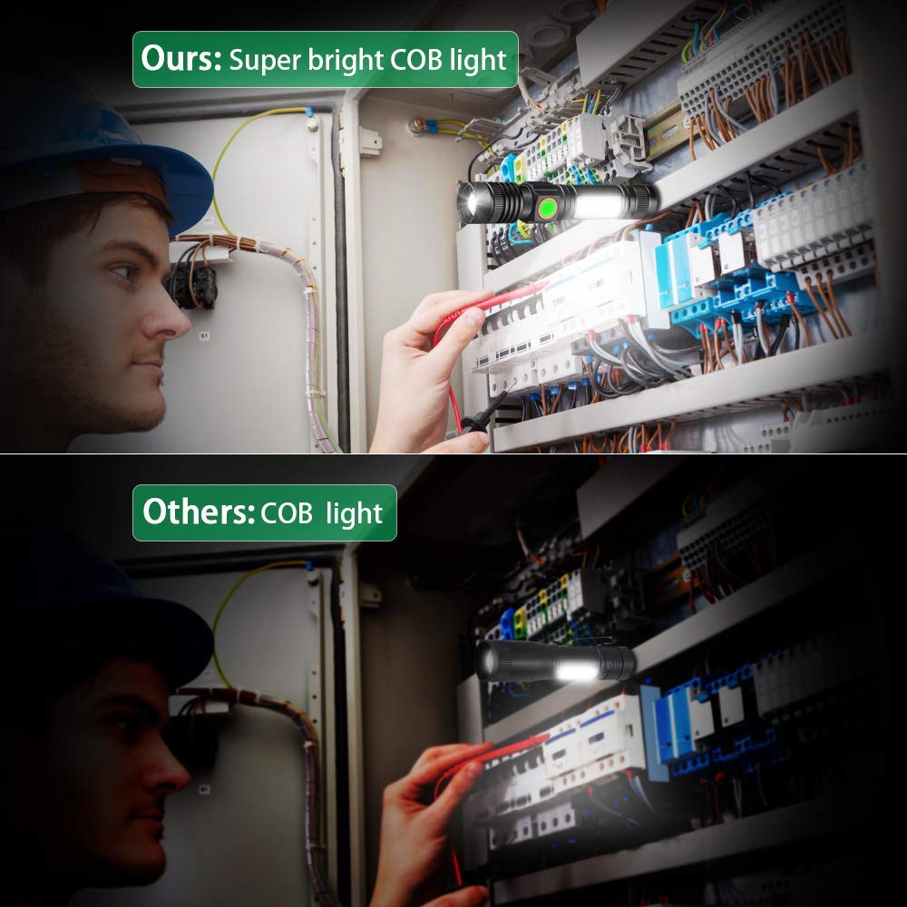 Vnina zoomable focus for spot or flood lighting.