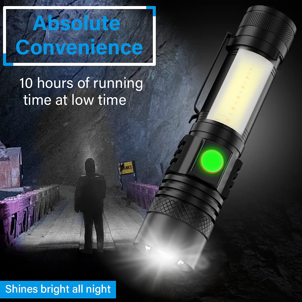 Vnina flashlight with zoomable beam allows quick switch from flood to spot