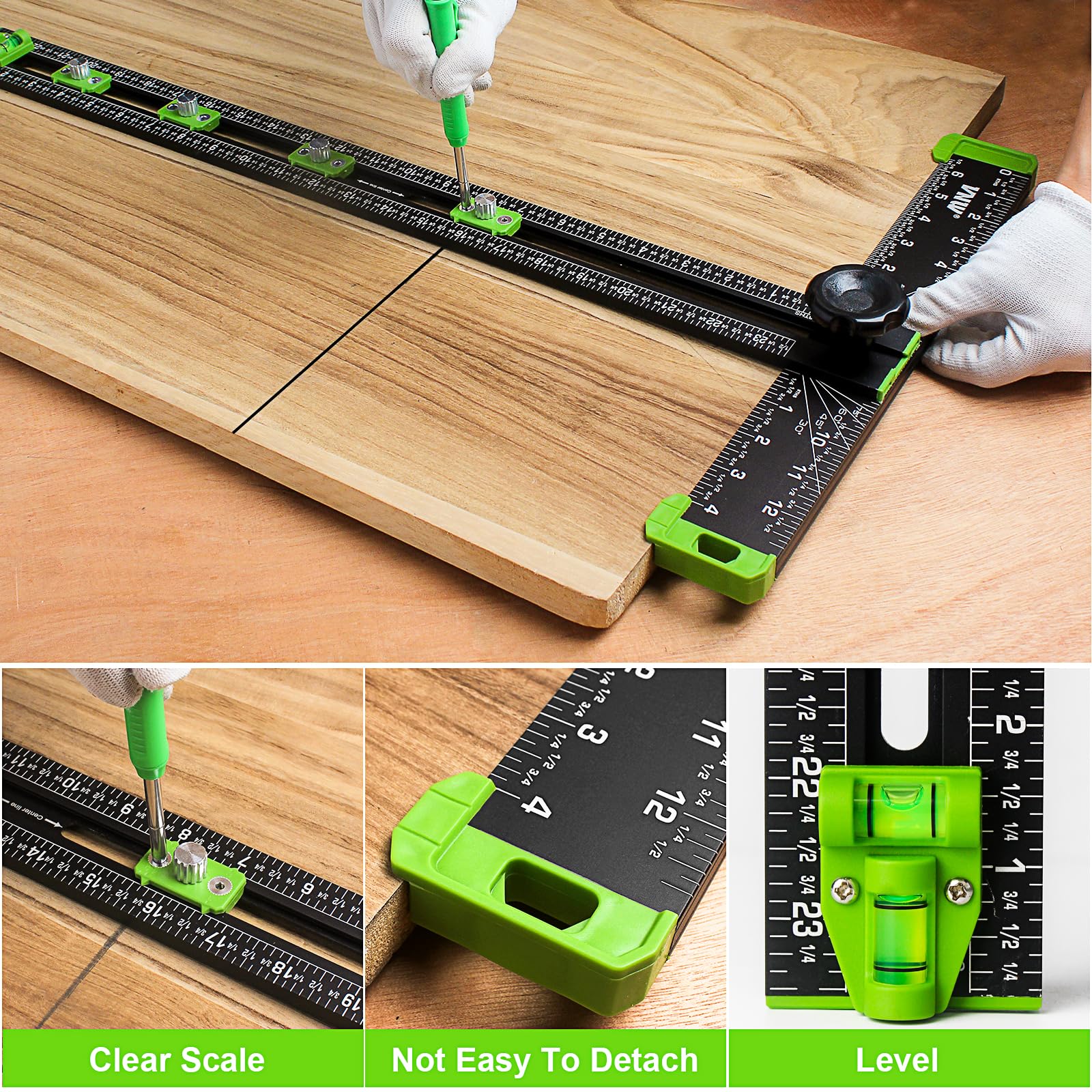 VNW 24in drilling positioning ruler supports accurate cabinet hole drilling.