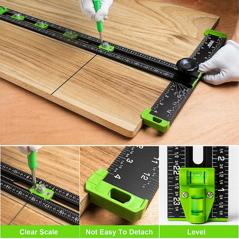 VNW 24in drilling positioning ruler supports accurate cabinet hole drilling.