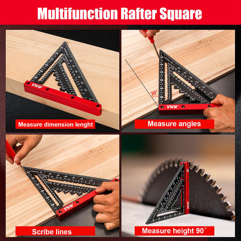 VNW multi-function tool combining ruler, level, and marking needle.