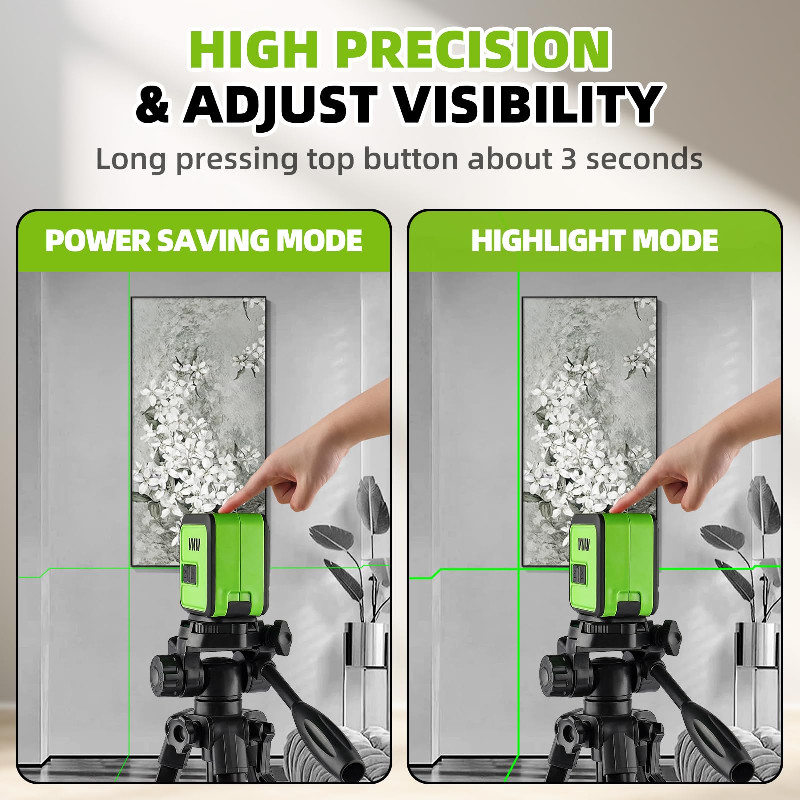 Great for renovation tasks like tile laying and door alignment