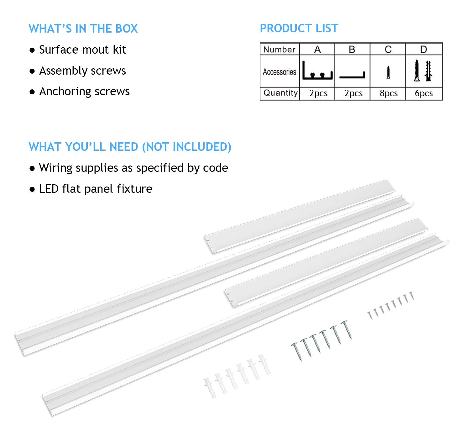 VocgoUU 2x4 installation area fits garage and office applications.