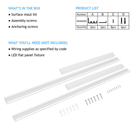 VocgoUU 2x4 installation area fits garage and office applications.