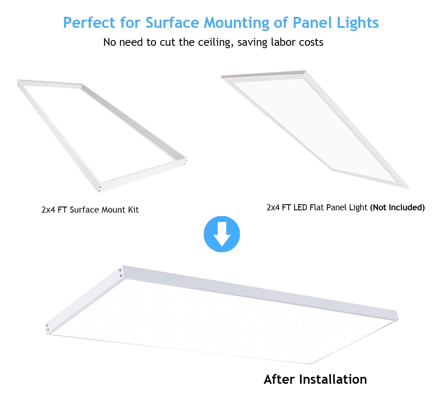 VocgoUU 6063 aluminum body with white coating for durable ceiling installation.