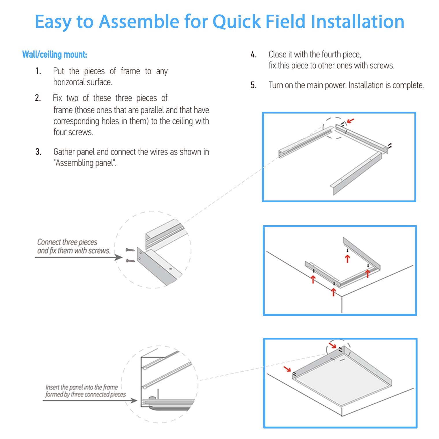 VocgoUU versatile mounting in kitchens, basements, storage rooms.