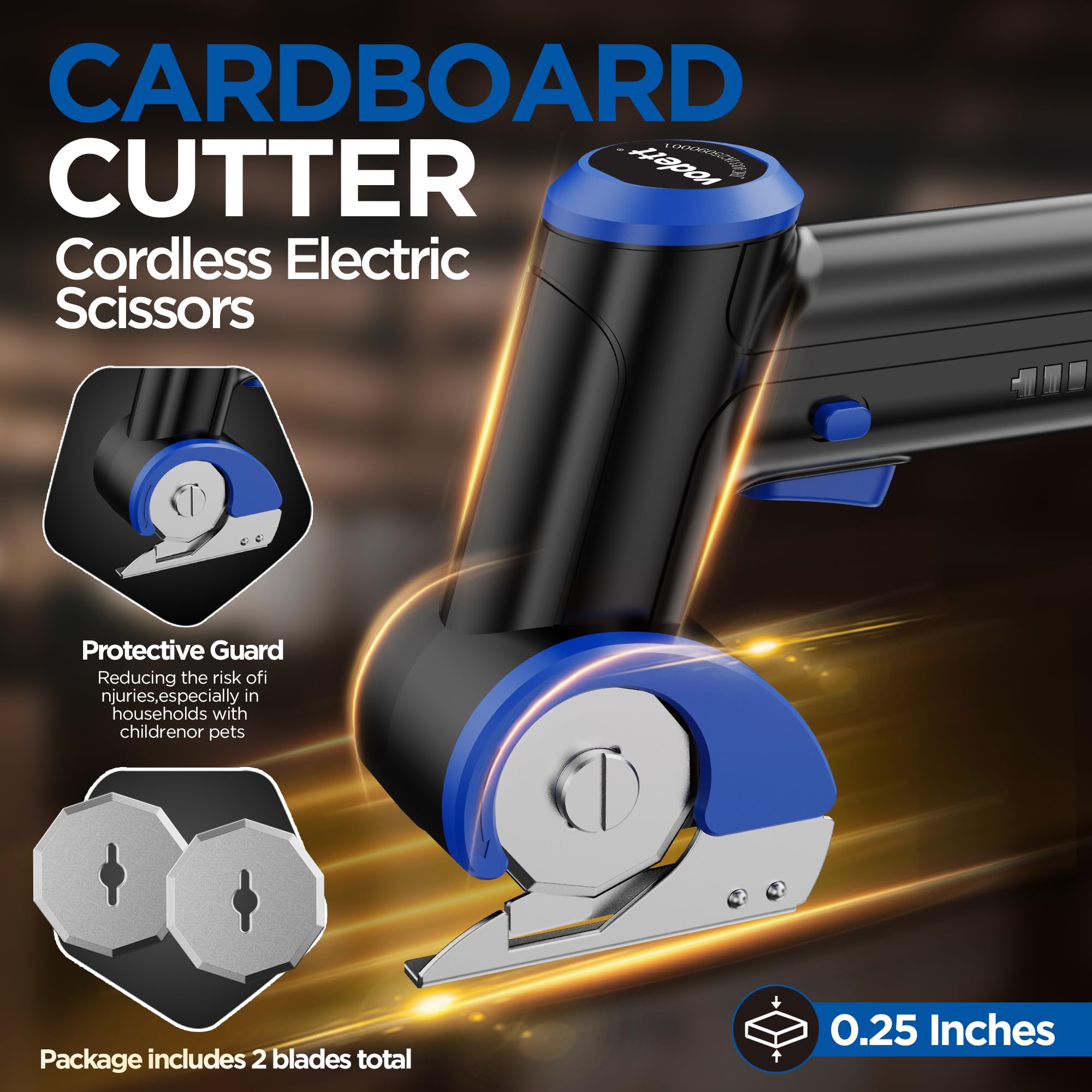 vodett ergonomic L-shaped handle improves comfort and control
