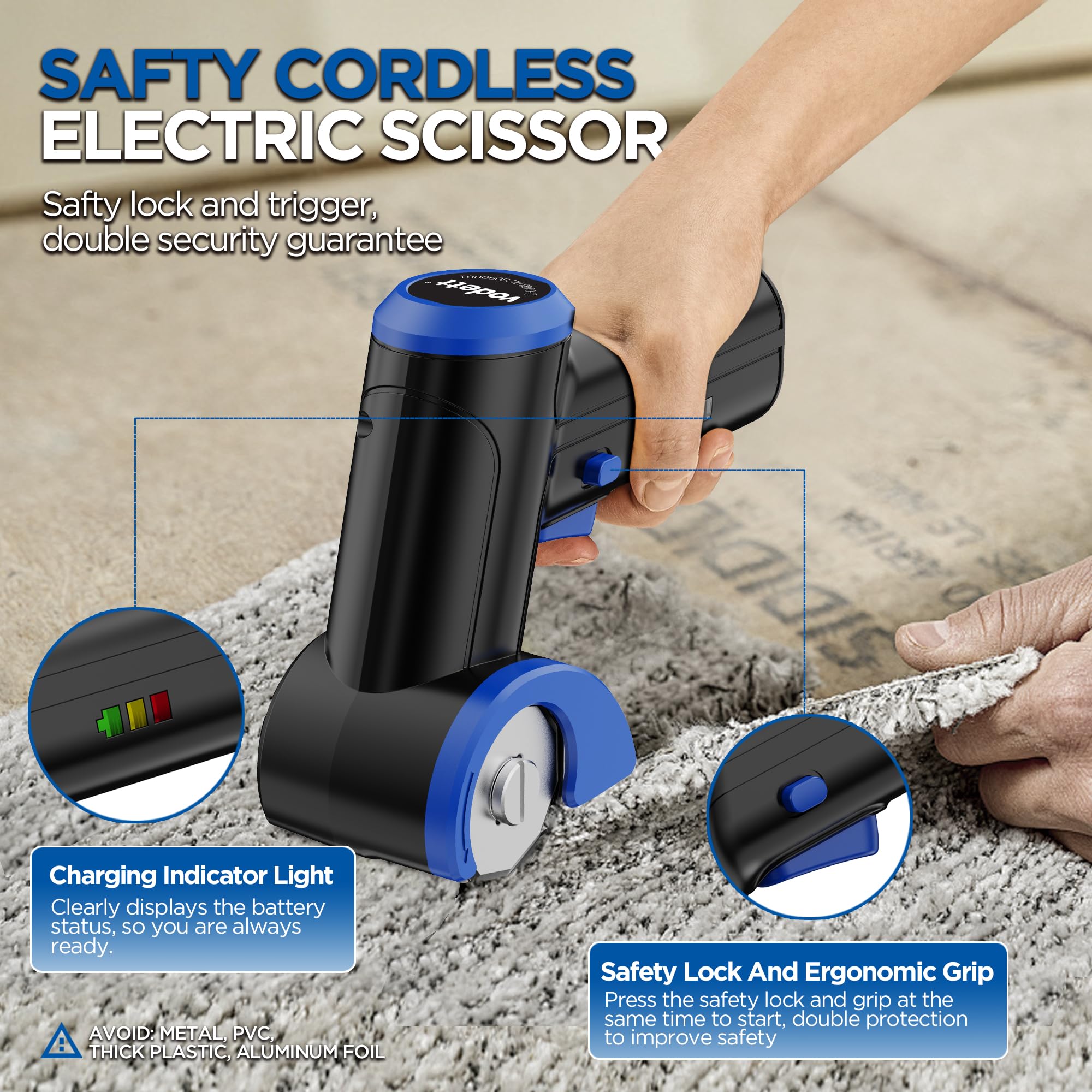 vodett multi-material cutting across cardboard, fabric, and canvas with ease