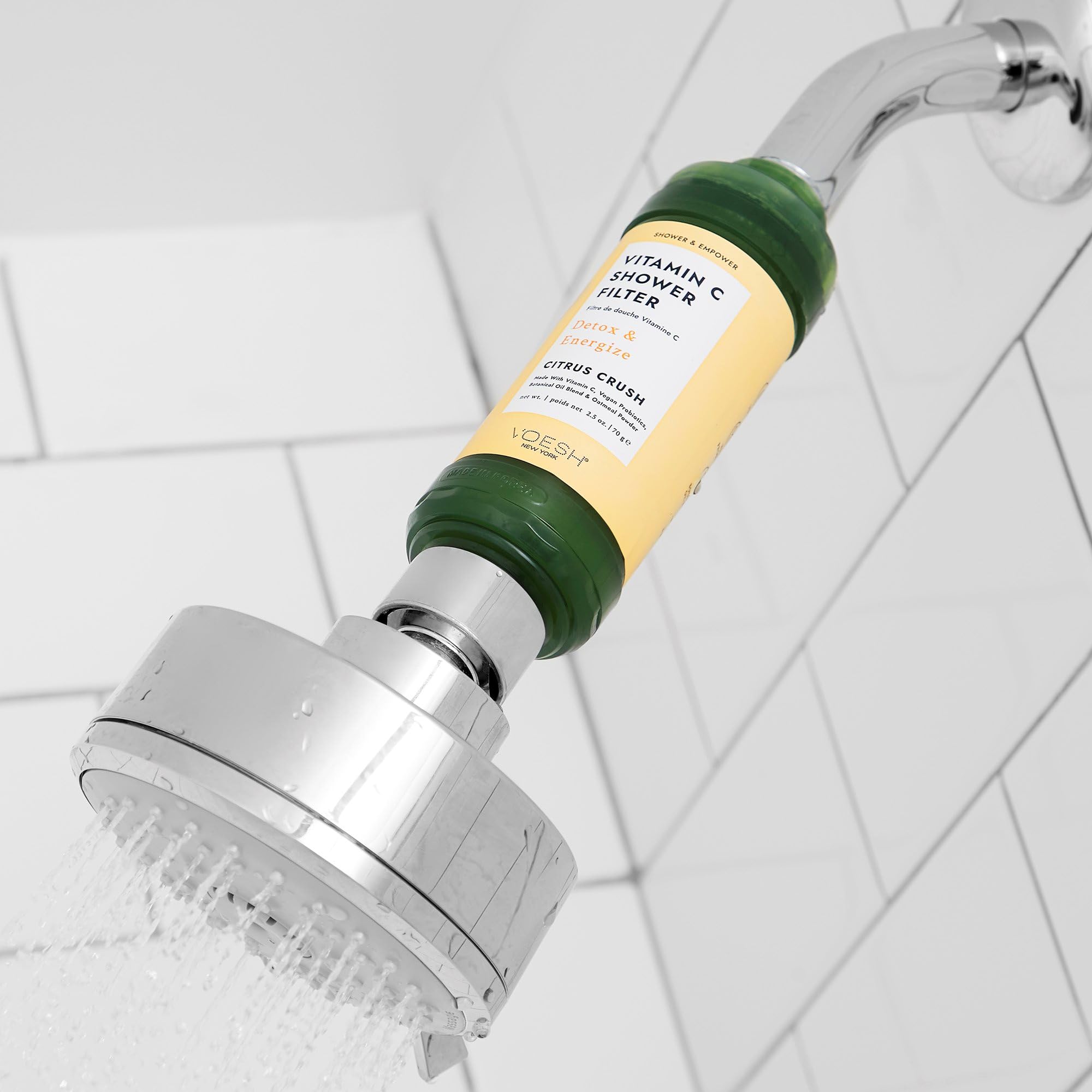 VOESH Citrus Crush aromatherapy promotes mood and focus during showers