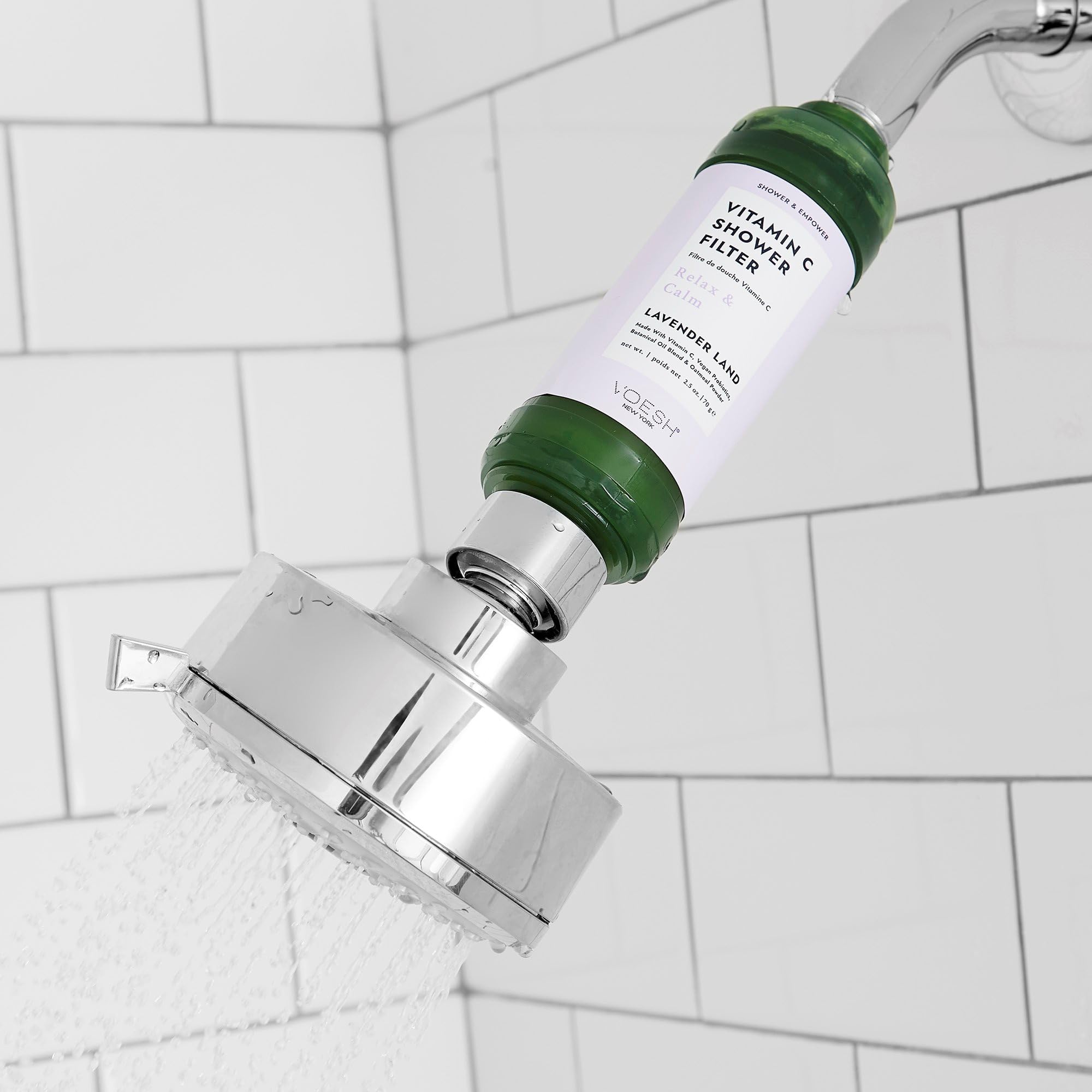 VOESH Vitamin C Shower Filter core close-up highlighting filtration system