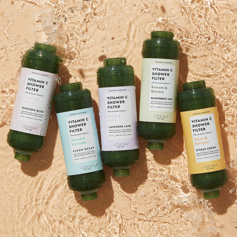 VOESH Lavender Land purified water flow suggesting cleaner shower experience