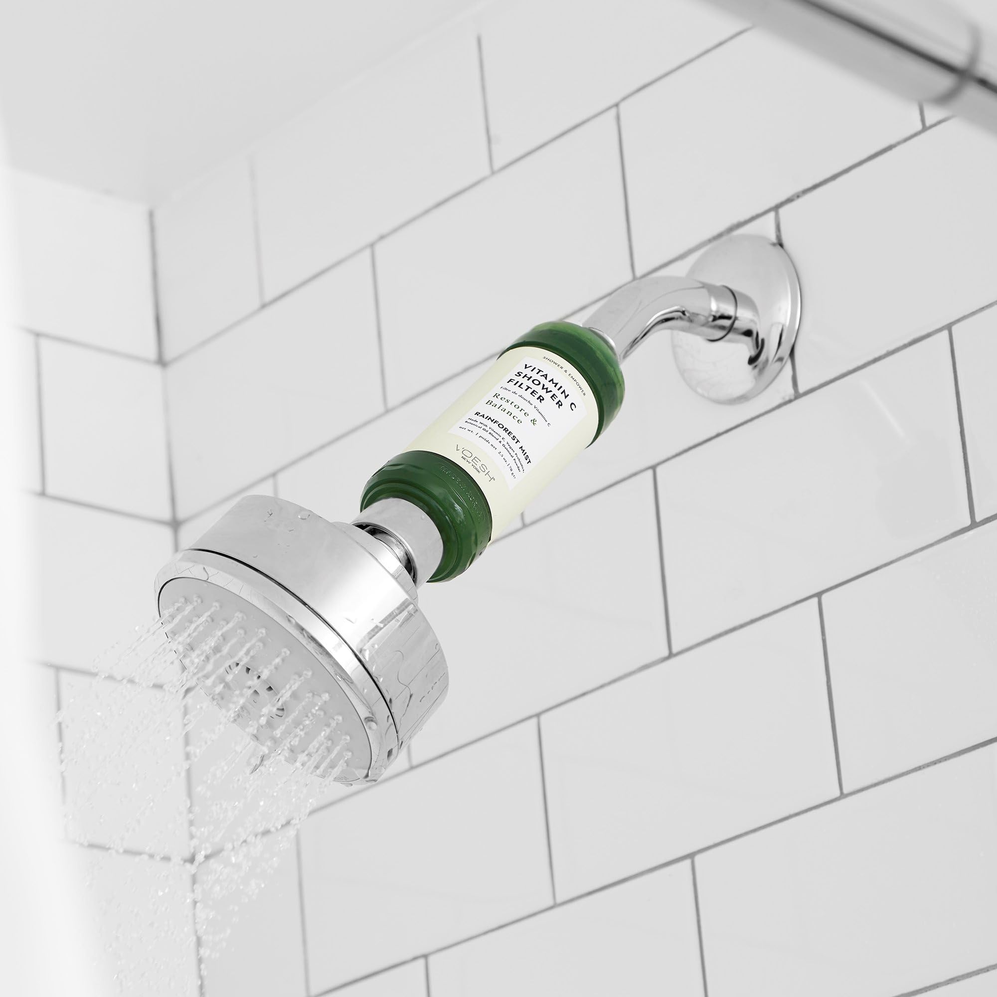 VOESH water purifier shower head delivers cleaner water and spa-like sensations.