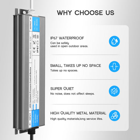 VOEWT 200W auto-protection system prevents faults and flicker.