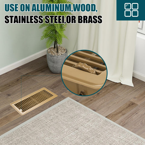 VOISEN floor register 4x12 brown vent cover suitable for floor and sidewall use.