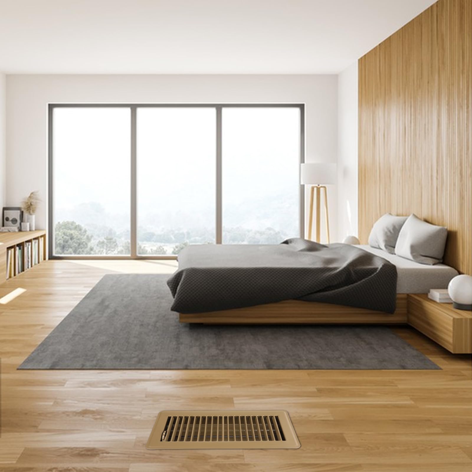 VOISEN floor vent suitable for home, office, and retail spaces.