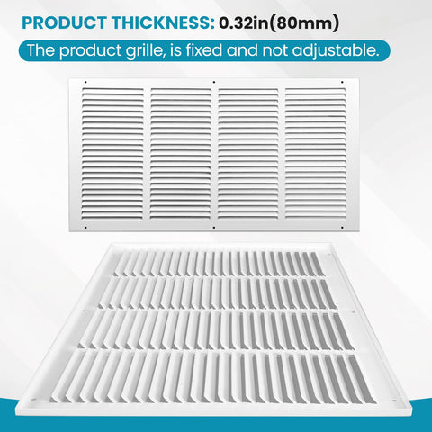 Forty-degree angle fins maximize air intake while reducing noise.
