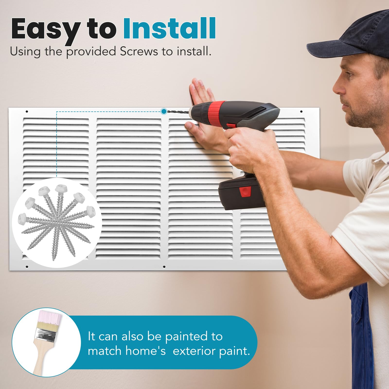 Quiet, efficient HVAC air intake supports a calmer home.