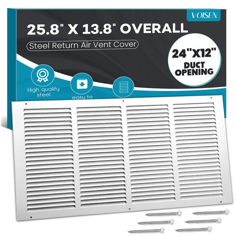 VOISEN return air grille on sidewall for efficient airflow.