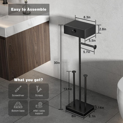 VOLDRA anti-drop end-cap prevents roll from dropping during use.