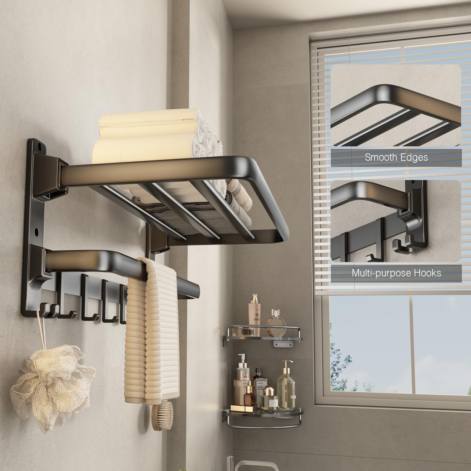 Voldra matte black finish adds modern style and durability to any bathroom.