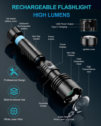 VOLISABER smart switch flashlight offers instant mode control