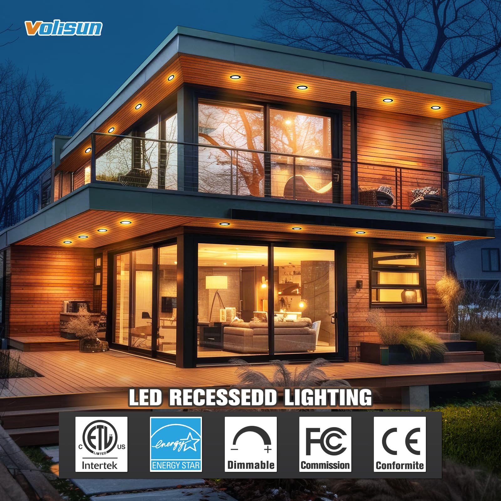 Volisun 1080 lumens output delivers bright yet comfortable illumination.