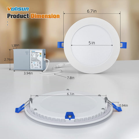 VOLISUN 13W LED downlight delivering bright, energy-saving illumination.