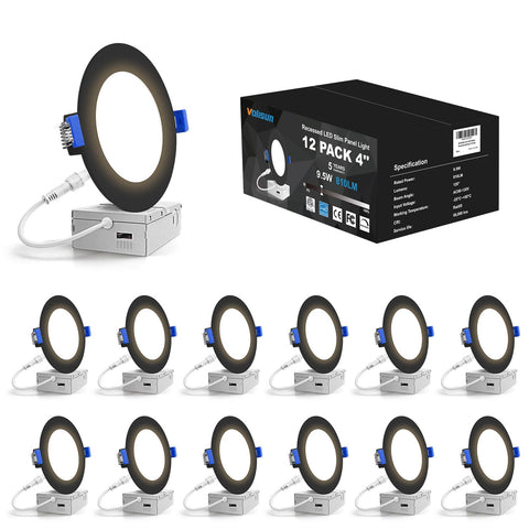 VOLISUN 12-pack 4-inch recessed lights for retrofit with adjustable color temperature
