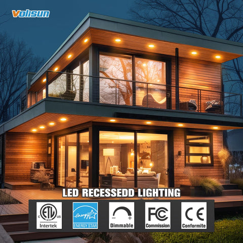VOLISUN 12-pack 6-inch recessed light installation template aids quick, accurate cuts.