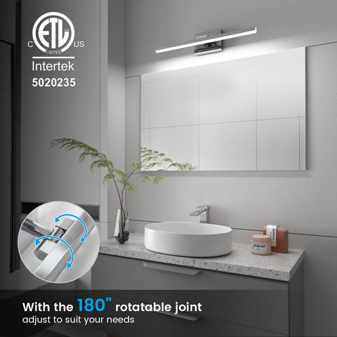 VOLISUN 180-degree rotatable vanity light for flexible bathroom illumination