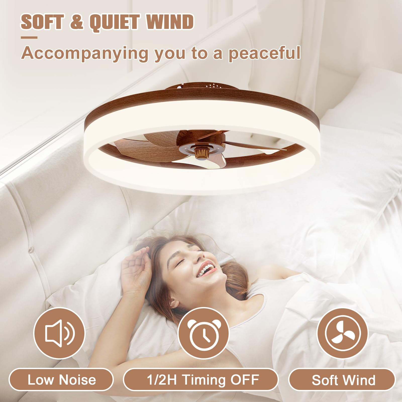 VOLISUN 19.7-inch low-profile fandelier ceiling mount