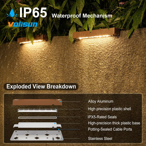VOLISUN 2700K soft white outdoor light creates warm ambience.