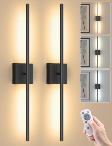 VOLISUN battery wall sconces set of two with remote for effortless lighting control.