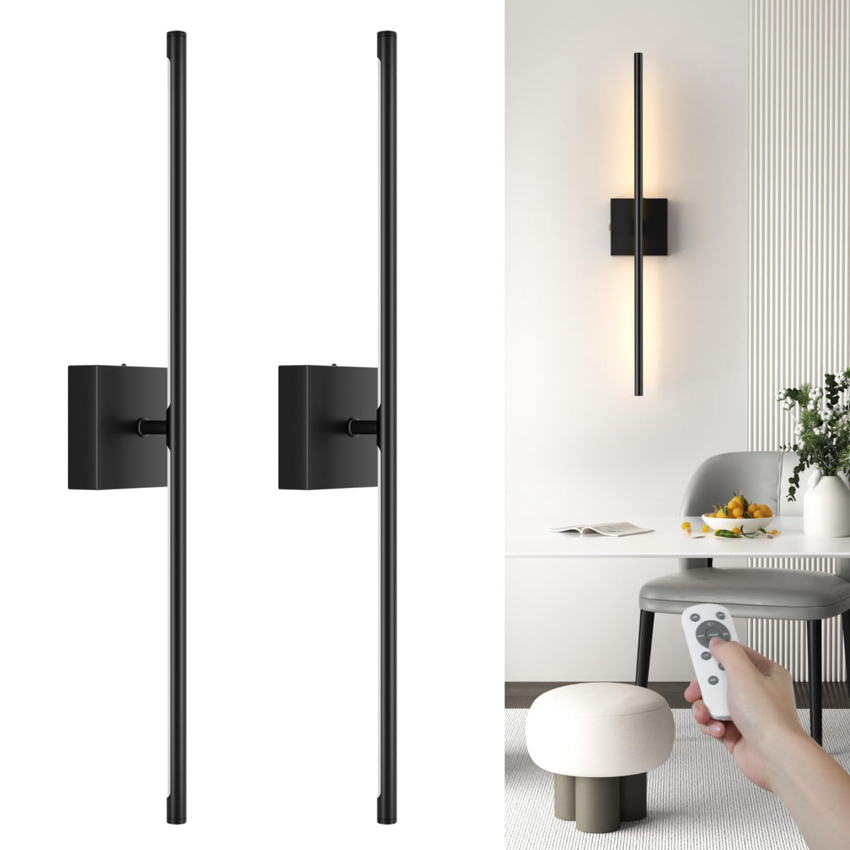 VOLISUN battery wall sconces set two provide wire-free ambient lighting for any room.