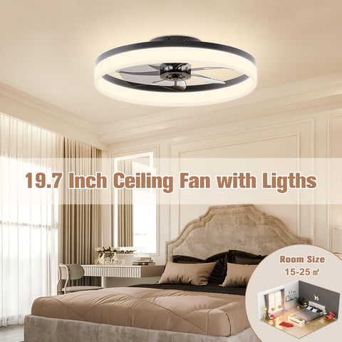 VOLISUN ceiling fan enhances bedrooms with ambient lighting and comfortable airflow