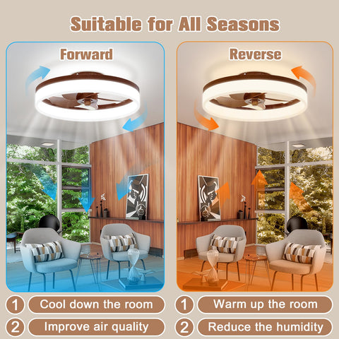 VOLISUN bladeless LED ceiling fan sleek modern design