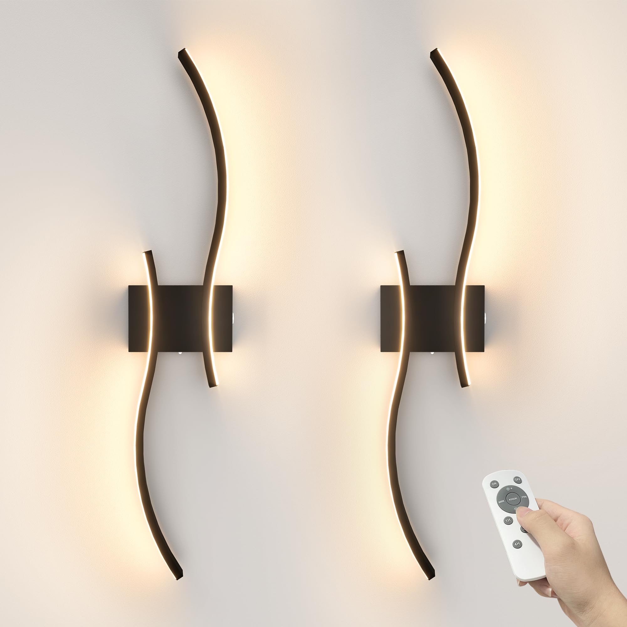 VOLISUN battery wall sconces in packaging showcase simple setup for a modern space.