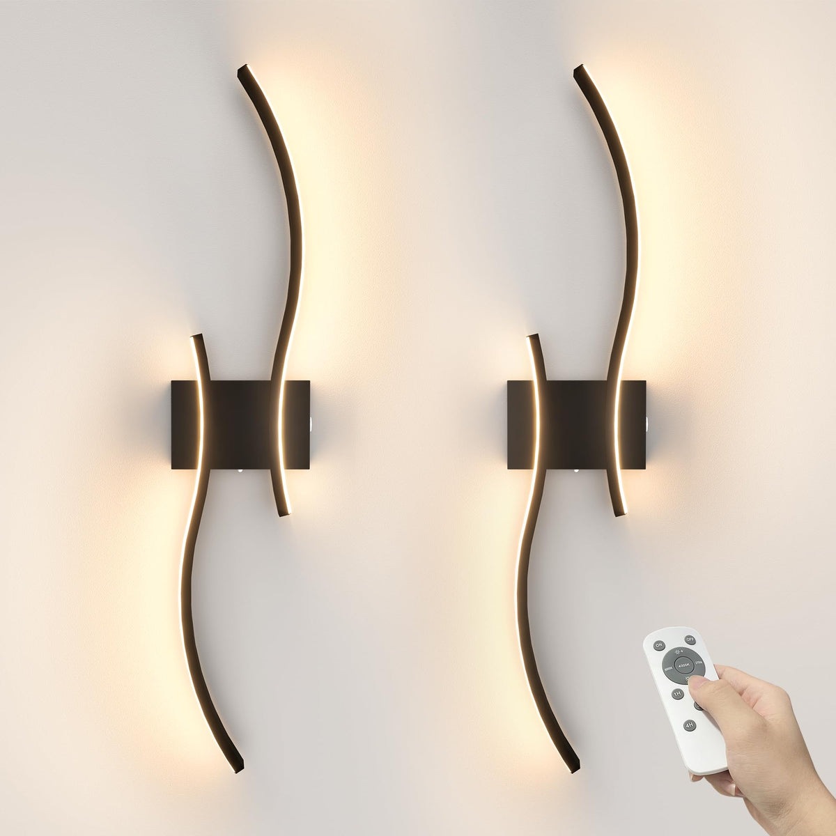 VOLISUN battery wall sconces in packaging showcase simple setup for a modern space.