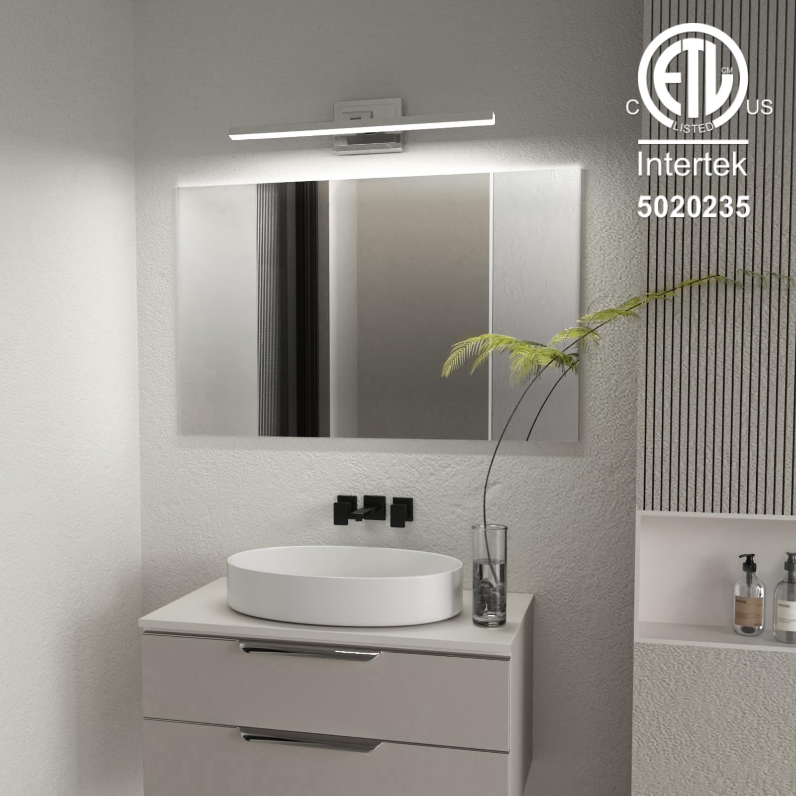 VOLISUN chrome bathroom light over mirror adds modern style and clarity