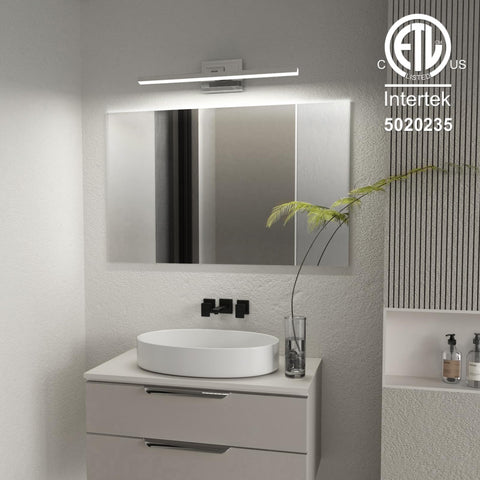 VOLISUN chrome bathroom light over mirror adds modern style and clarity